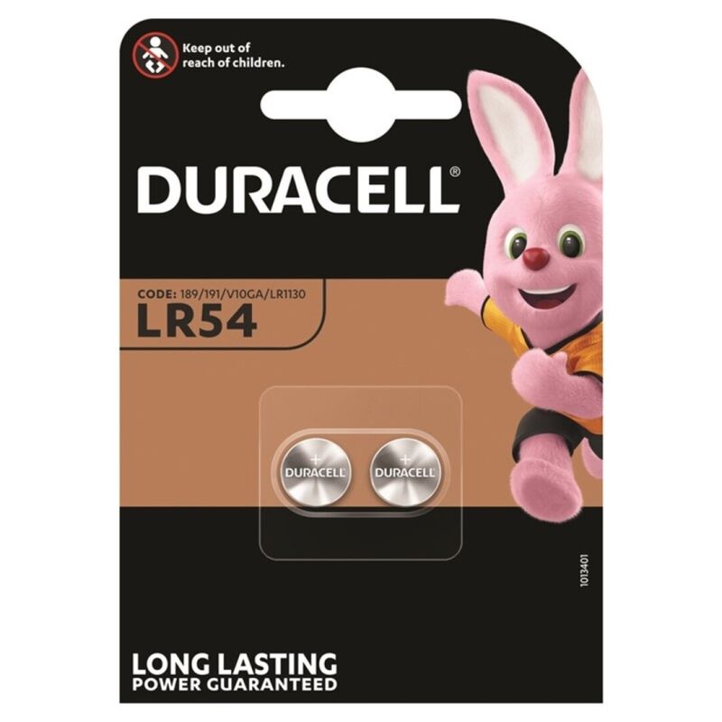 DURACELL - PILA BOTON ALCALINA LR54 LR1130 AG10 1,5V BLISTER*2