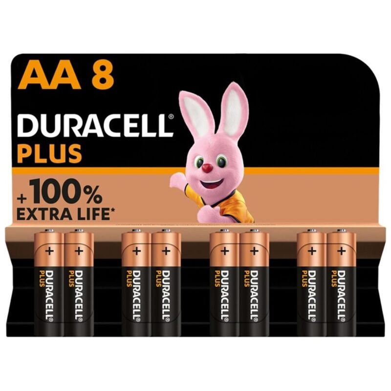 DURACELL - PLUS POWER 100 PILA ALCALINA AA LR6 BLISTER*8