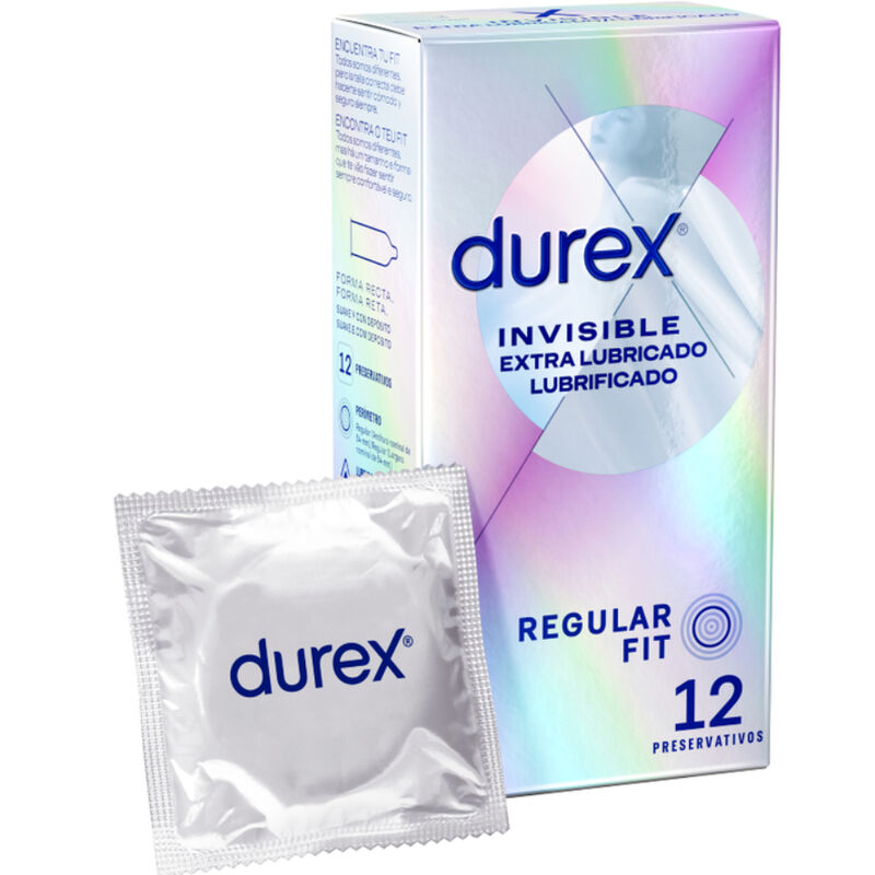 DUREX - INVISIBLE EXTRA LUBRICADO 12 UNIDADES