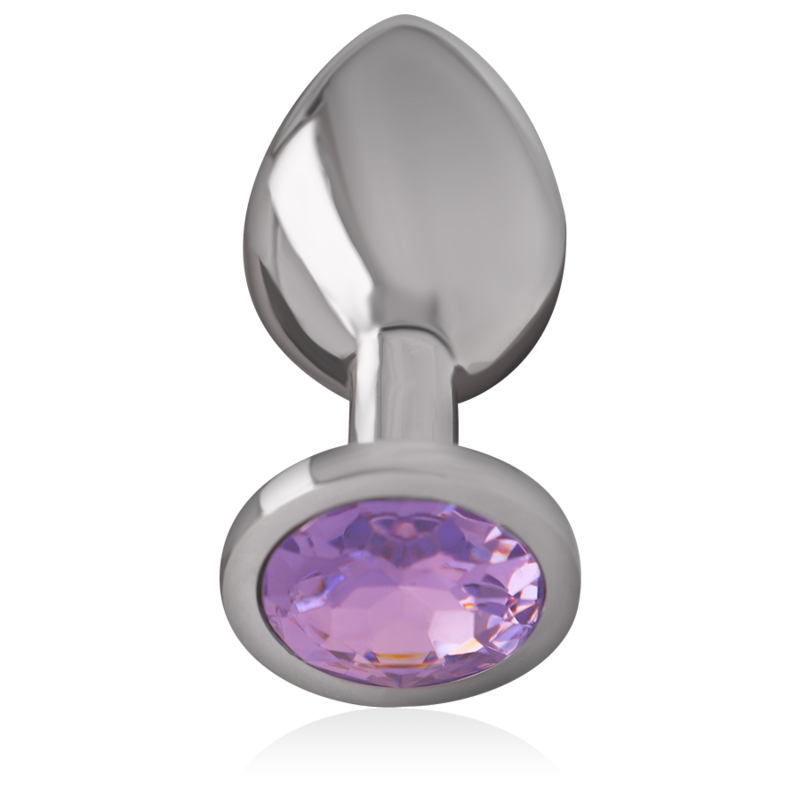 PLUG ANAL METAL ALUMINIO CON CRISTAL VIOLETA TALLA M