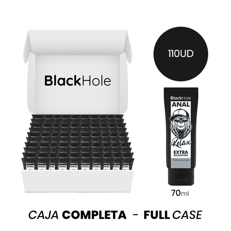 MOQ 110 - BLACK HOLE GEL BASE AGUA DILATACION ANAL 70 ML