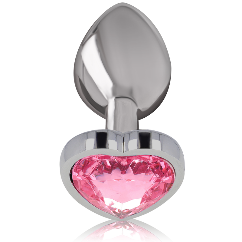 PLUG ANAL METAL ALUMINIO CORAZÓN ROSA TALLA S