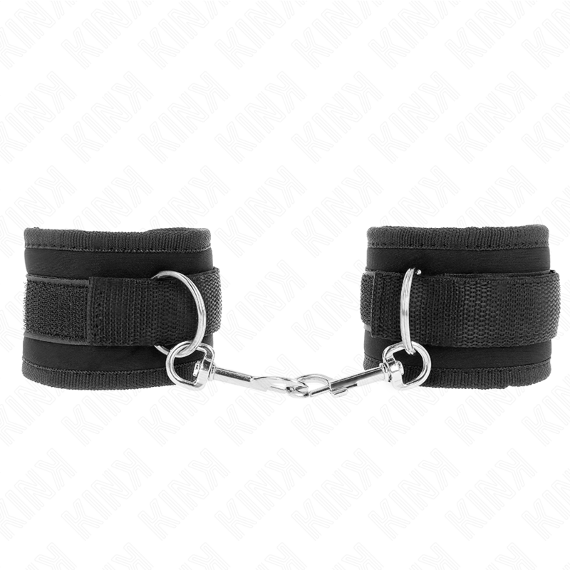 KINK - MUÑEQUERAS NYLON NEGRO MODELO 2 AJUSTABLE 18-35 CM X 6 CM