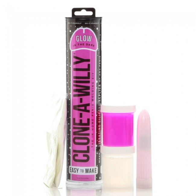 CLONADOR PENE ROSA LUMINISCENTE CON VIBRADOR