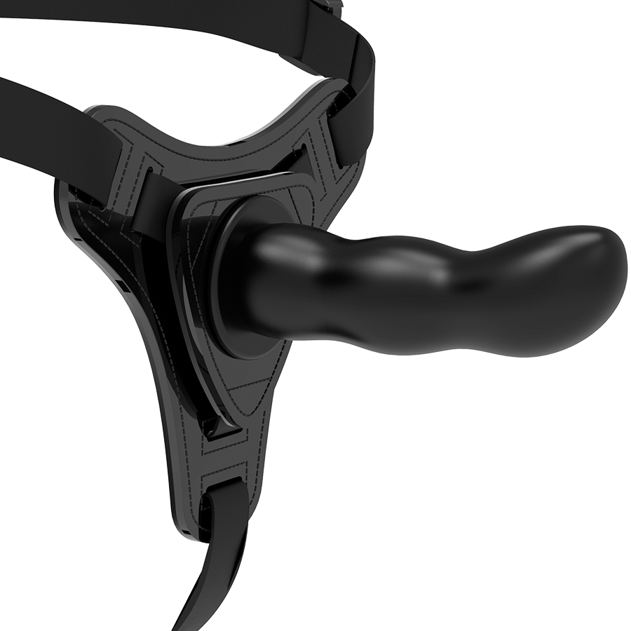 HARNESS - SILICONA NEGRO G-SPOT 16 CM