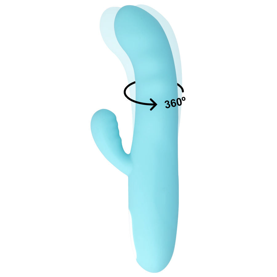 VIBRADOR ROTADOR AZUL TURQUESA