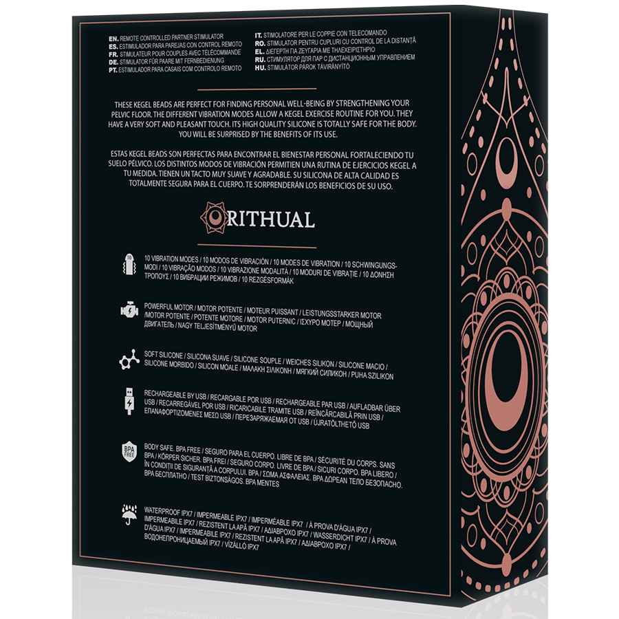 RITHUAL - NISHA BOLAS KEGEL RECARGABLES VIBRADORAS NEGRO